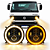 PAR FAROL LED ANGEL EYES 4300K C/ SUPORTES VW DELIVERY 8-150 10-160 - Imagem 1