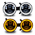 KIT FARÓIS LED 5.75" ANGEL EYES 6000K E SUPORTES PARA VW WORKER TITAN - Imagem 3