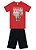 Conjunto Infantil Menino Dinossauro Brandili Tamanho 4-6-8-10 Verão - Imagem 2