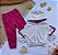 Conjunto Infantil Menina Milon Moletom Poá Inverno com Capuz - Imagem 1