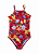 Maiô Infantil Marlan Menina Tropical Vermelho Vibrante - Imagem 4