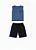 Conjunto Infantil Menino Brandili Tamanho 3 Verão Regata e Bermuda Moletinho - Imagem 3