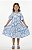 Vestido Infantil Menina Fakini Azul Estampado Verão - Imagem 4