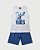 Conjunto Infantil Verão "Enjoy the Vibes" – Branco e Azul - Imagem 2
