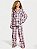 Pijama Flanela Longo Rosa Xadrez Natal Victoria’s Secret - Imagem 1