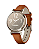 Relógio Garmin Lily 2 Classic -35.4MM Crean Gold- Tan Leather Band 010-02839-02 - Imagem 1