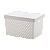 Cesto organizador c/ Tampa 39 cm x 29 cm x 24 cm Quadratta Branco - Imagem 1