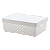 Cesto organizador c/ Tampa 39 cm x 29 cm x 14 cm Quadratta Branco - Imagem 1