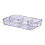 Organizador Diamond 34 cm x 24 cm x 06 cm Cristal c/ divisórias - Imagem 1