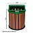 Lixeira ecológica em madeira plástica com tampa 67L - Verde InBrasil - Imagem 2