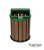 Lixeira ecológica em madeira plástica com tampa 67L - Verde InBrasil - Imagem 1
