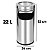Lixeira Cinzeiro Inox 22 Litros -  JSN - Imagem 2