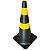 Cone de Sinalização Flexível Preto/amarelo 75 cm - Imagem 1