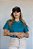 Tshirt Lisa Azul Mar Egeu - Imagem 3