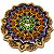 Incensário Mandala em resina e base em MDF - 7,5cm - Mandala Cód. 002 - Imagem 1