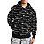 Moletom Champion Powerblend All Over Logo Hoodie Black - Imagem 1