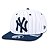 Boné New Era 9FIFTY Fit Snapback MLB New York Yankees White Blue - Imagem 1