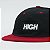 Boné HIGH 6 Panel Logo Black Red - Imagem 2