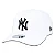 Boné New Era 9FORTY A-Frame Snapback Aba Curva MLB New York Yankees White - Imagem 1