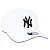 Boné New Era 9FORTY A-Frame Snapback Aba Curva MLB New York Yankees White - Imagem 3