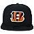 Boné New Era 9FIFTY Original Fit Snapback NFL Cincinnati Bengals Aba Reta Preto - Imagem 2