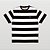 Camiseta PLANO C Striped "PC LETTER" Black & White - Imagem 1