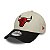 Boné New Era 9FORTY NBA Chicago Bulls Contrast Patch Hat Beige - Imagem 1
