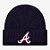 Gorro New Era Skull Knit MLB Atlanta Braves Beanie Navy - Imagem 1