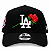 Boné New Era 9Forty A-Frame MLB Los Angeles Dodgers "50th Anniversary" Edition Black - Imagem 3