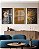 Quadro Decorativo Trio Tronco Cortado em Preto Nórdico e Dourado - Imagem 9