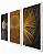 Quadro Decorativo Trio Tronco Cortado em Preto Nórdico e Dourado - Imagem 8