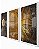 Quadro Decorativo Trio Tronco Cortado em Preto Nórdico e Dourado - Imagem 10