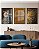Quadro Decorativo Trio Tronco Cortado em Preto Nórdico e Dourado - Imagem 3