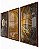 Quadro Decorativo Trio Tronco Cortado em Preto Nórdico e Dourado - Imagem 7