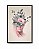 Quadro Decorativo Arte Colagem de Mulher com Buquê Sobre a Cabeça - Imagem 9