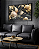 Quadro Decorativo Flores de Seda Dourada Desabrochando - Imagem 1
