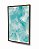 Quadro Decorativo Mármore Líquido Azul Turquesa em Textura Gold - Imagem 8