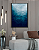 Quadro Decorativo Pintura Aquarela Abstrata Texturado em Cor Azul Marinho - Imagem 1