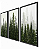Quadro Decorativo Trio Floresta Árvore Pinheiro na Névoa - Imagem 5