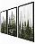 Quadro Decorativo Trio Floresta Árvore Pinheiro na Névoa - Imagem 7