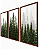 Quadro Decorativo Trio Floresta Árvore Pinheiro na Névoa - Imagem 2