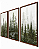 Quadro Decorativo Trio Floresta Árvore Pinheiro na Névoa - Imagem 4