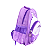 Mochila Escolar Infantil Lilás Cut Pet Bolsa Fofa - Imagem 3