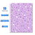 Caderno 10 Matérias Universitário Lavender Flores e Folhas - Imagem 1
