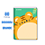 Caderno Brochura Grande Cute Animals Gato - Imagem 1
