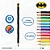 Conjunto 12 Lápis de Cor Batman TRIS Macio - Imagem 3