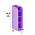 Porta Lápis Organizador Lilás Psatel 5 Divisórias 20 x 10 cm - Imagem 1