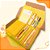Kit Papelaria Amarelo e Laranja Caderneta Anotações Bloquinho - Imagem 4