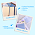 Kit Papelaria Azul Caderneta Anotações Bloquinho - Imagem 2