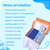 Kit Papelaria Azul Caderneta Anotações Bloquinho - Imagem 3